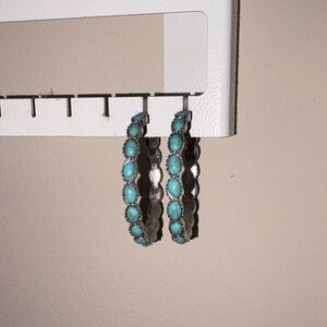 Turquoise Hoop Earrings